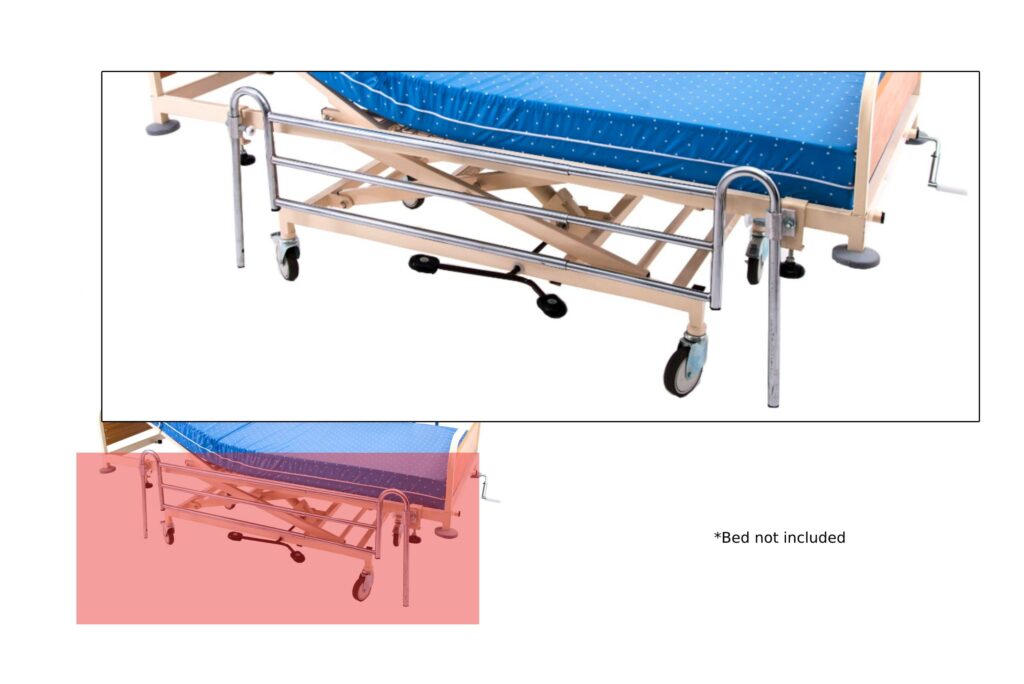 Fixed Cot Cot Sides - Height Fixed Per set of 2 including Clamps | Bizzmed™