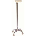 Quad Cane - Silver - Small Base