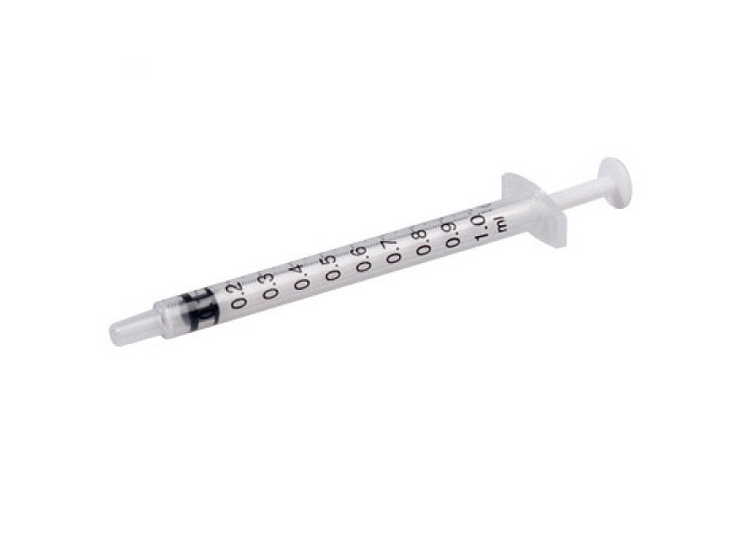 Syringe 1Ml 3 Part Luer Slip A/C 100'S