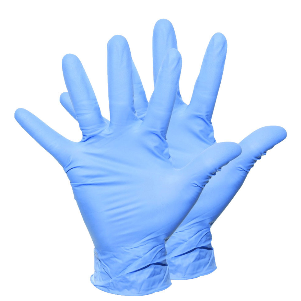 Gloves Nitrile Blue Medium (100'S)- 4 Packs - Image 2