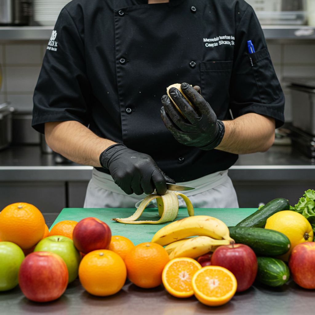 Black Nitrile Gloves Powder Free Disposable (Large) - Image 5