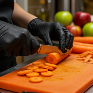 Black Nitrile Gloves Powder Free Disposable (Large)