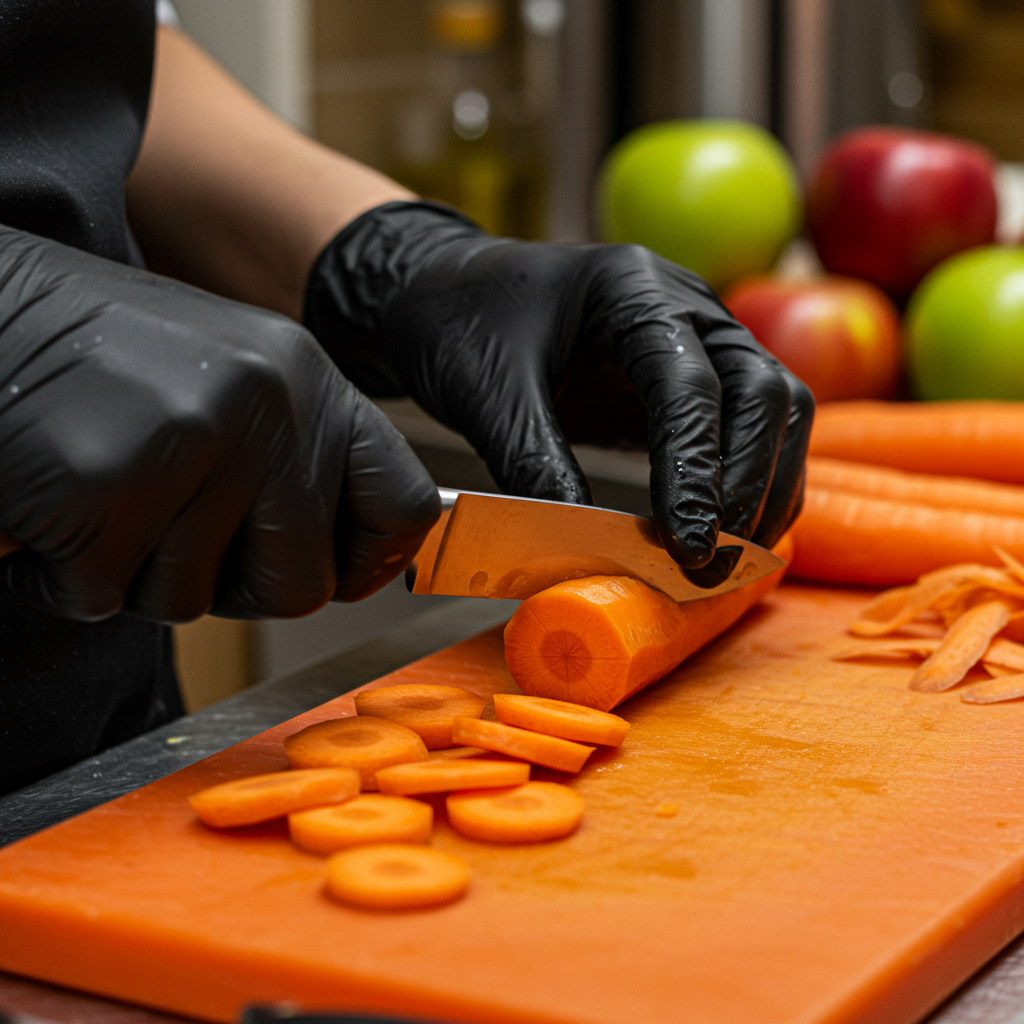 Black Nitrile Gloves Powder Free Disposable (Large) - Image 4