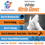 White Nitrile Gloves