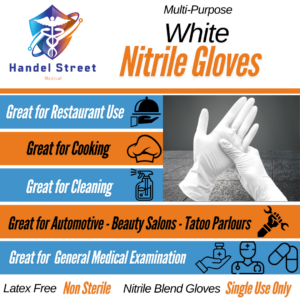 White Nitrile Gloves