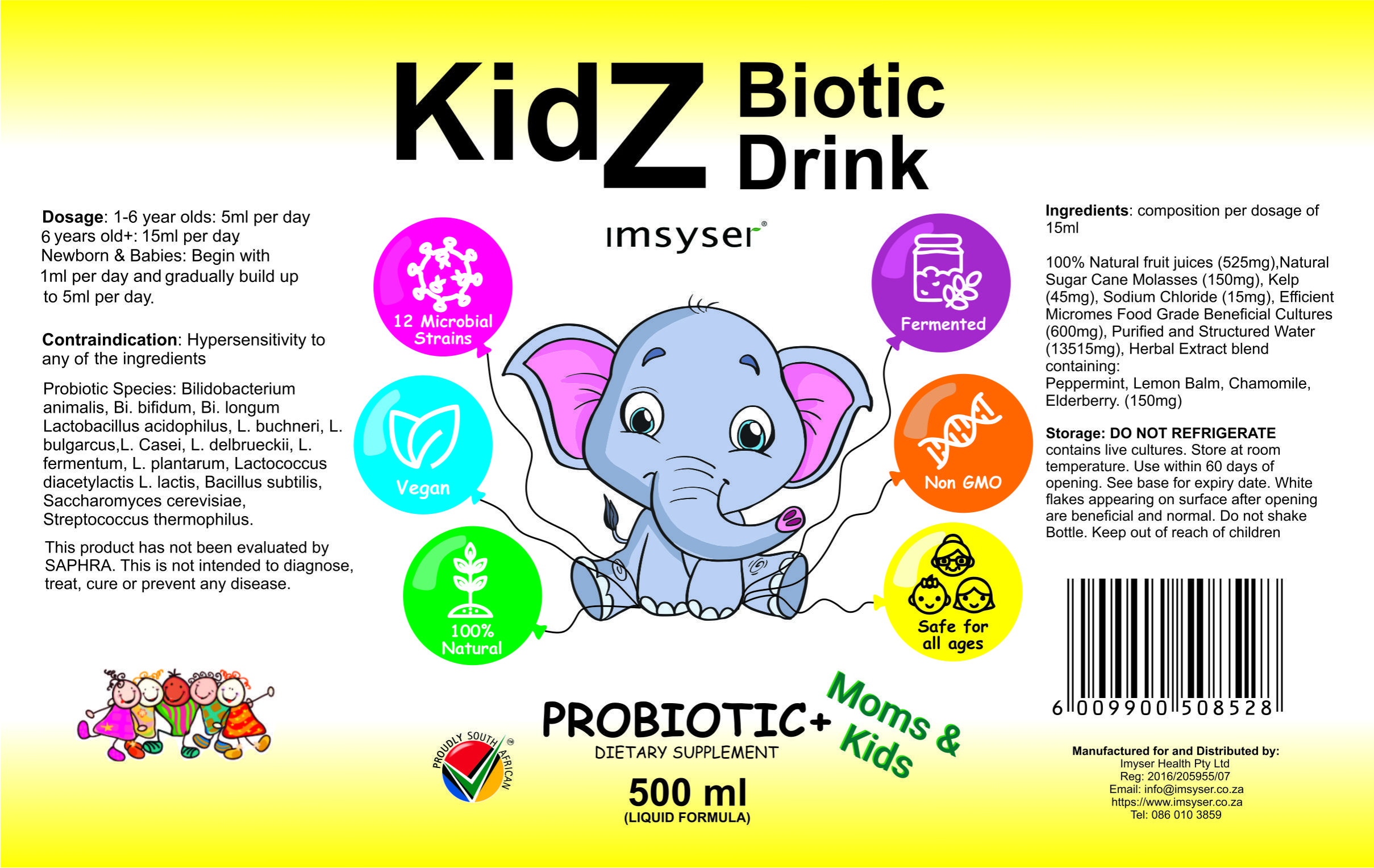 Kidz Probiotic Liquid 500Ml - Image 2