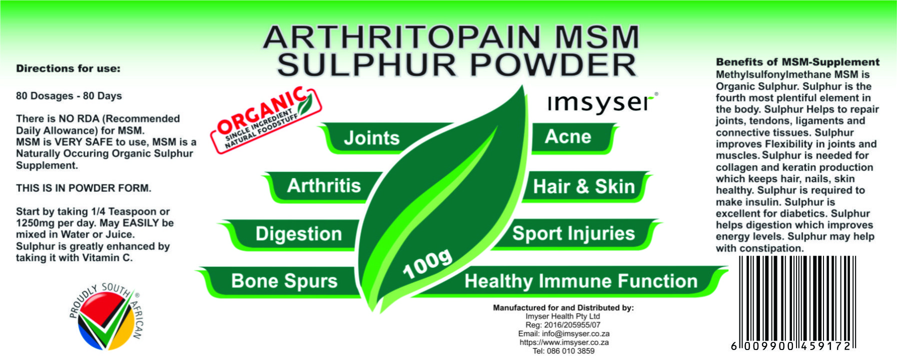 Msm Nutritional Powder 100G - Image 2