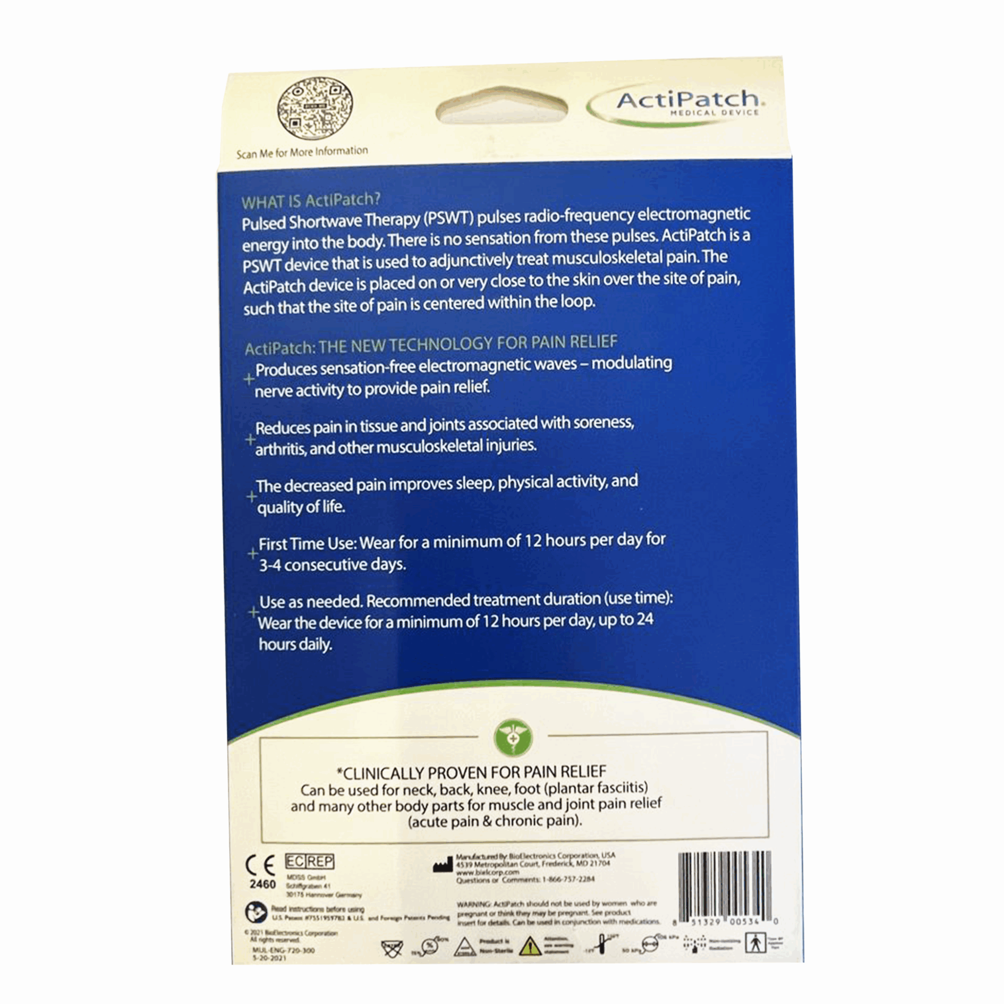 Actipatch Musculoskeletal Pain Relief Device | Bizzmed™