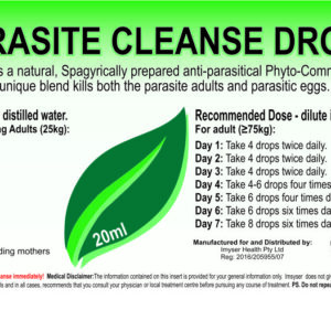 Spagyric Parasite Cleanse Drops 20Ml