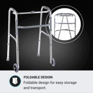 Mx Walker Foldable With Front Wheels