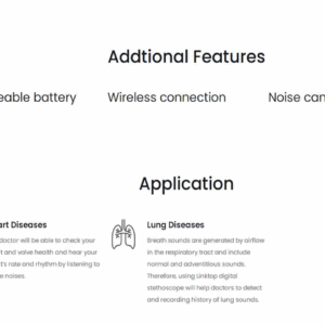 Mini Portable Telemedicine Digital Stethoscopes High Quality Smart Electronics Stethoscope Bluetooth Wireless Stethoscope