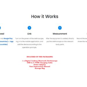 Mini Portable Telemedicine Digital Stethoscopes High Quality Smart Electronics Stethoscope Bluetooth Wireless Stethoscope