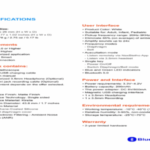 Mini Portable Telemedicine Digital Stethoscopes High Quality Smart Electronics Stethoscope Bluetooth Wireless Stethoscope