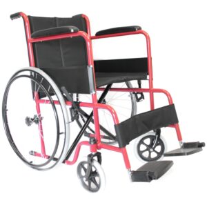BASIC STANDARD WHEELCHAIR - 18" RED