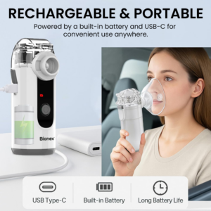 Bionex LCD Nebuliser | Portable & Rechargeable