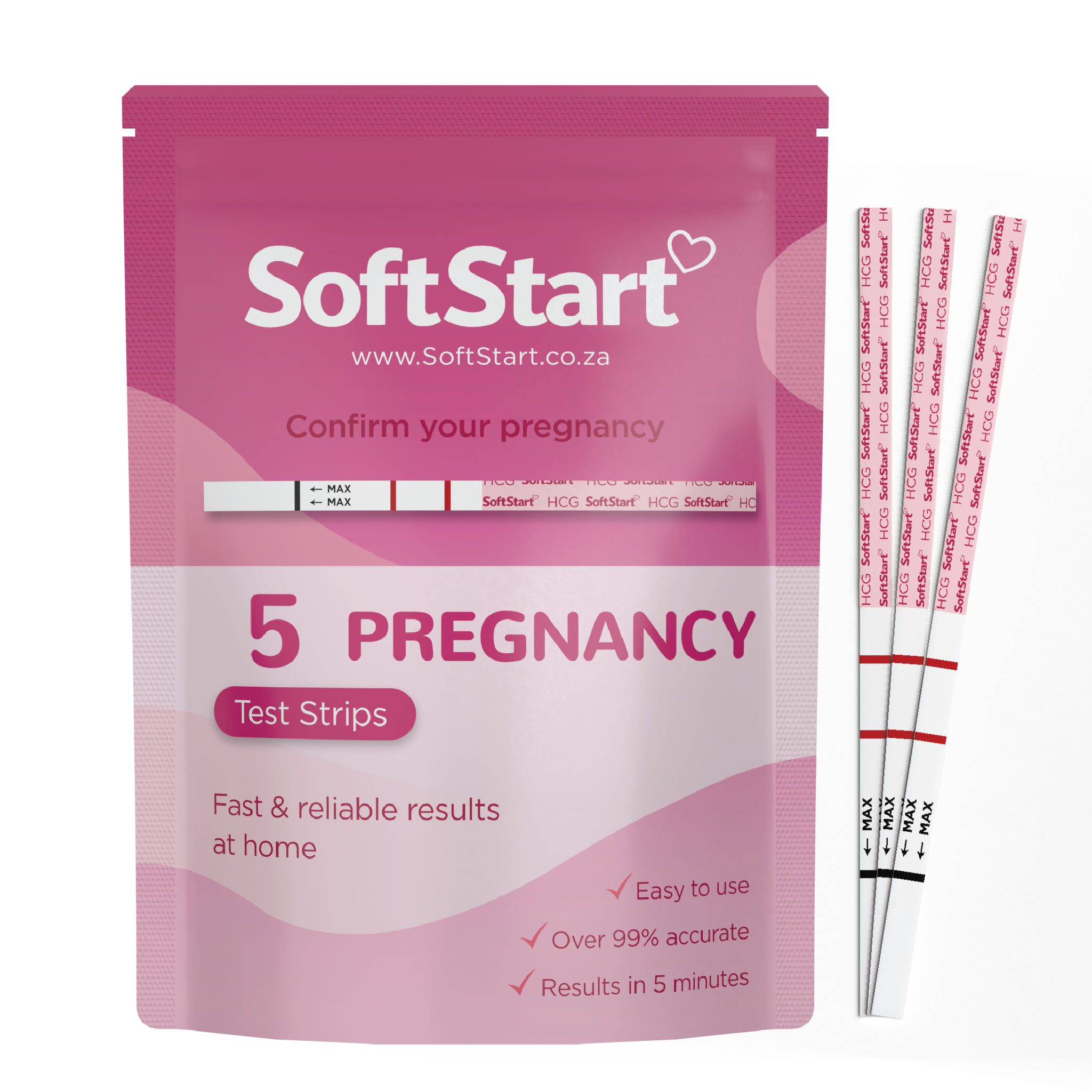 SoftStart - 5 Pregnancy Test Strip