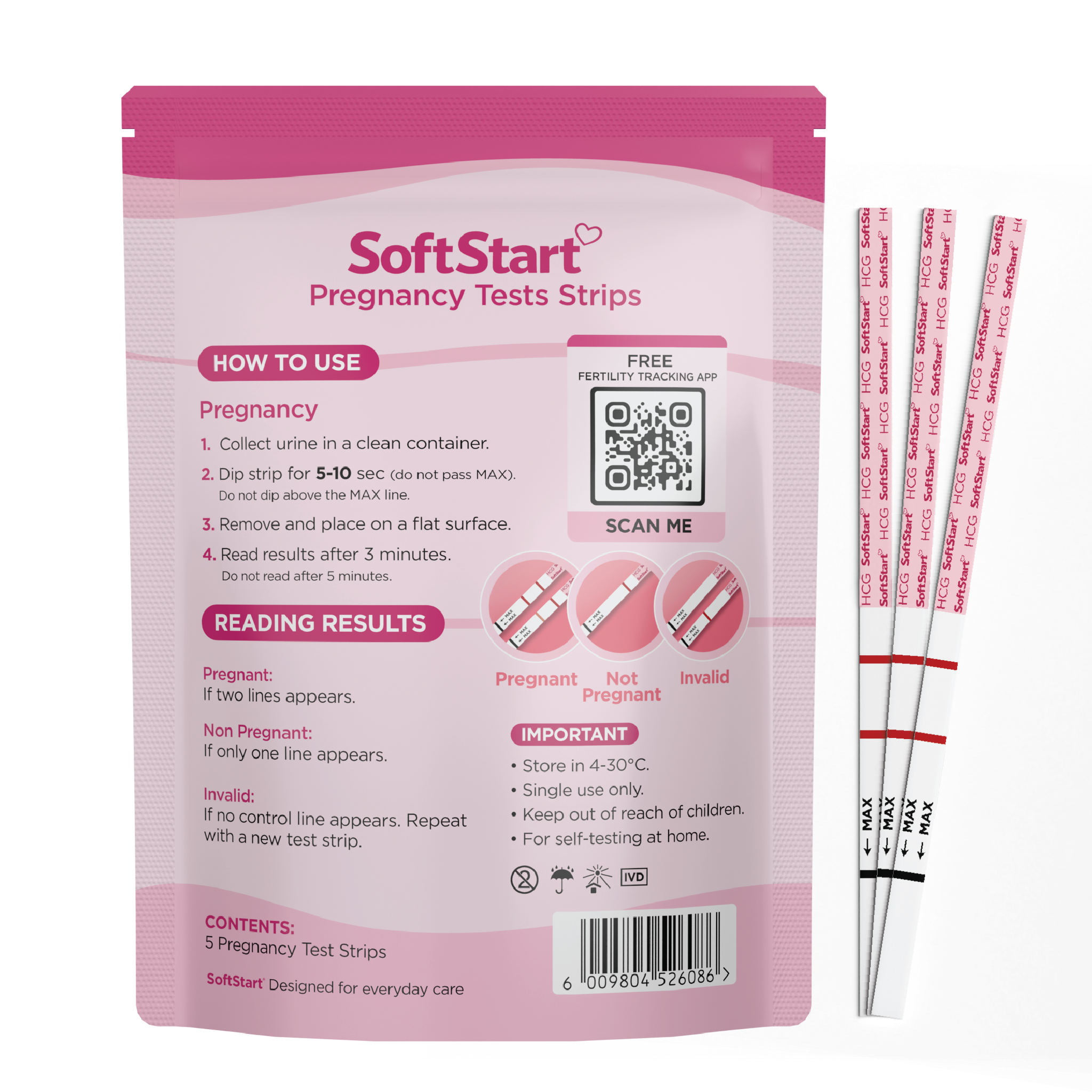 SoftStart - 5 Pregnancy Test Strip - Image 2