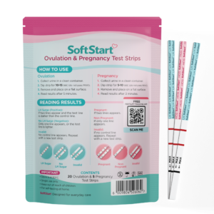 SoftStart - 20 Ovulation Strips & 5 Pregnancy Test Strips combo kit