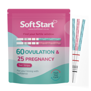 SoftStart - 60 Ovulation Strips & 25 Pregnancy Test Strips combo kit