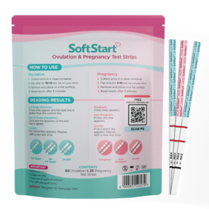 SoftStart - 60 Ovulation Strips & 25 Pregnancy Test Strips combo kit