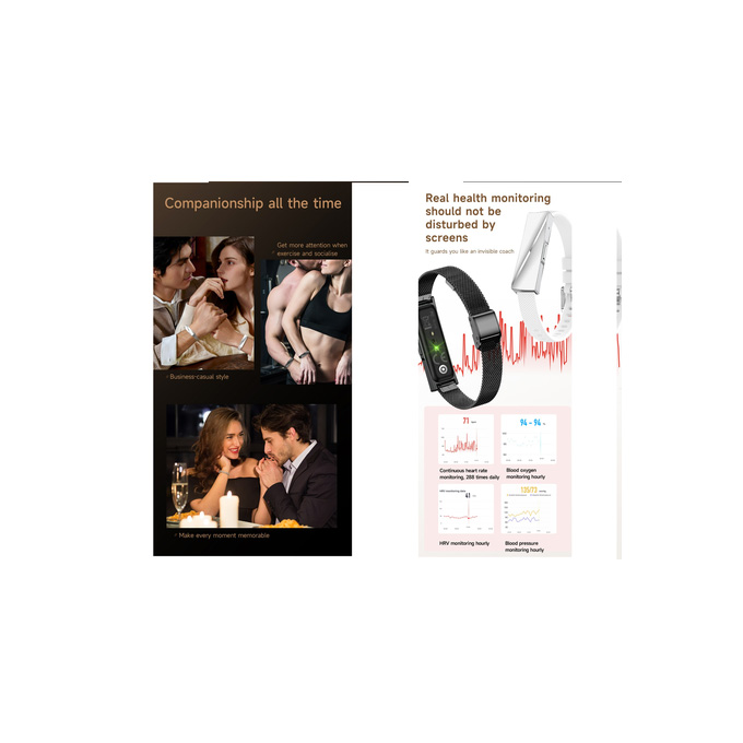 Unisex Smart bracelet (Black) - Image 5