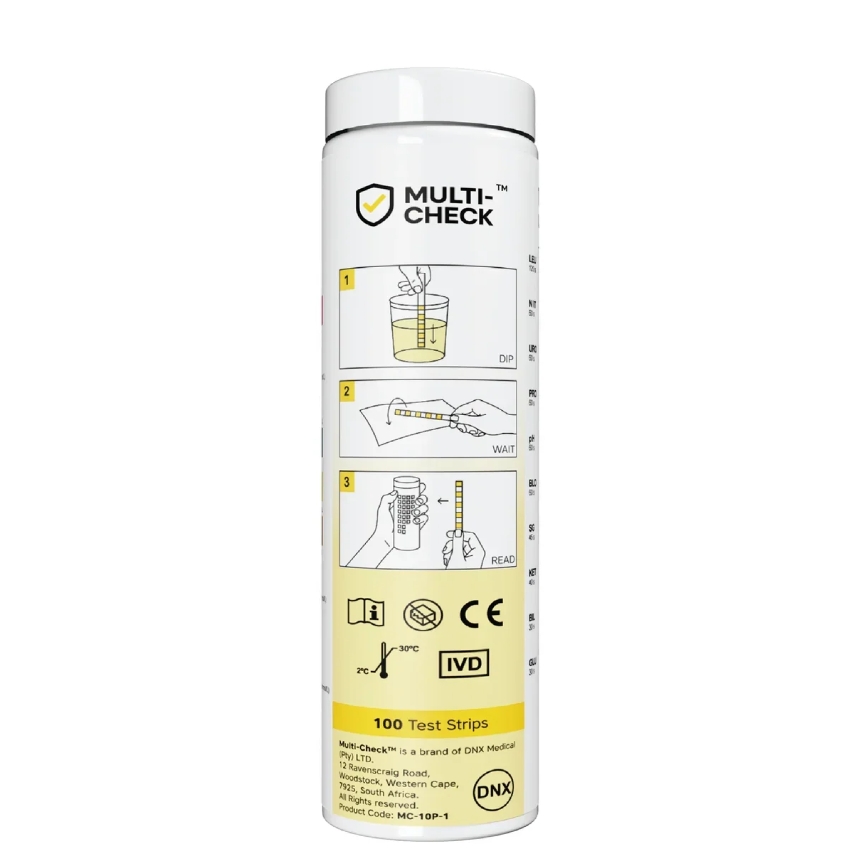Multi-Check Clinic Urinalysis Double Pack – 200 Test Strips - Image 2