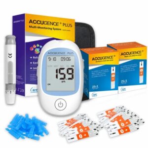 Accugence Uric Acid – Long Kit | Blood Uric Acid Meter + 50 Test Strips